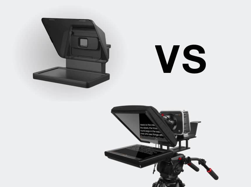 Teleprompter Elgato Prompter vs Phone Mounted Teleprompters
